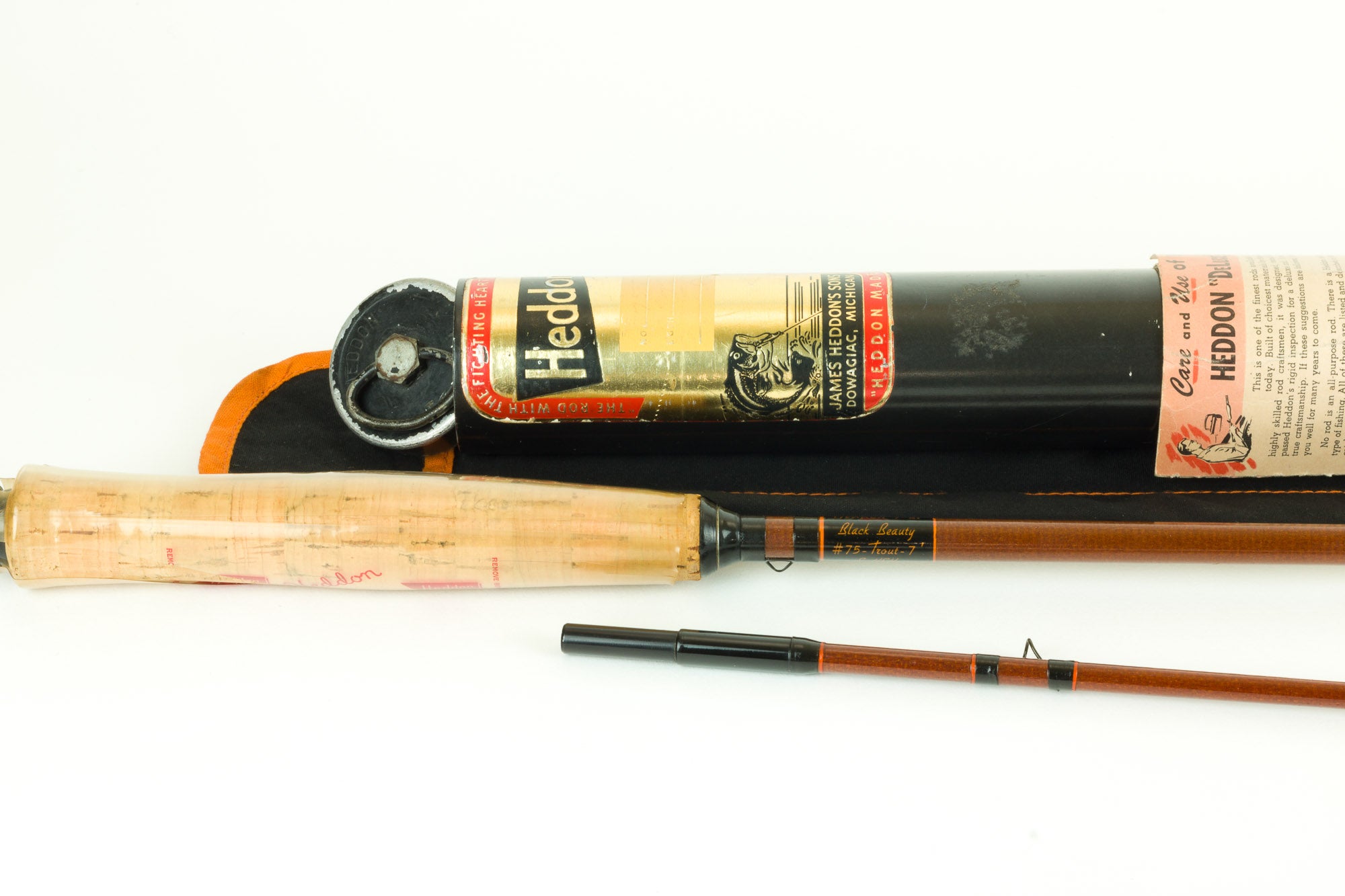 black beauty fishing pole B-N-M 14 ft. Widow 4 Section Telescoping test line Little Jewel Bream Buster Fishing