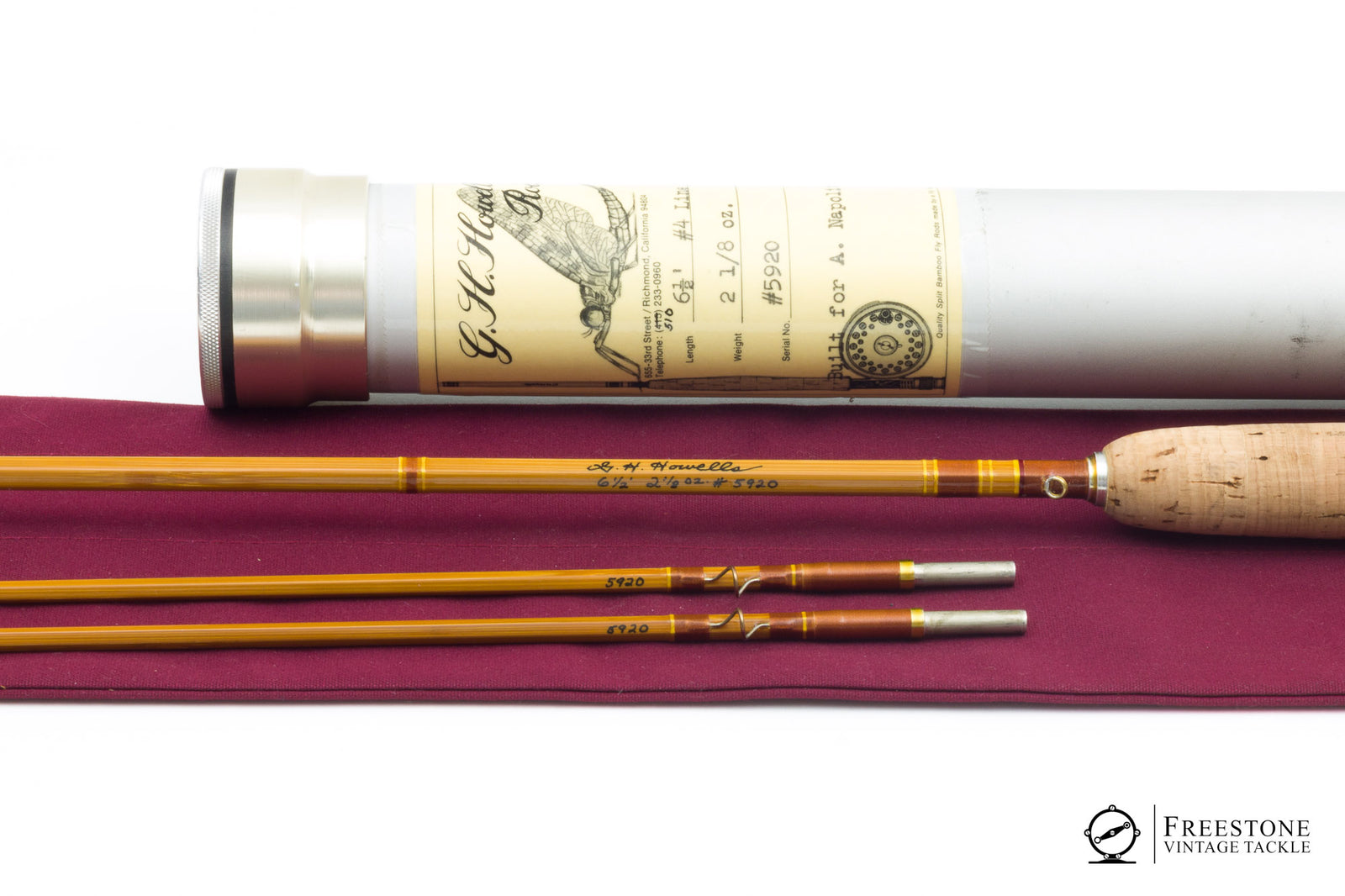 Howells, G.H. - 6'6" 2/2 4wt Bamboo Rod