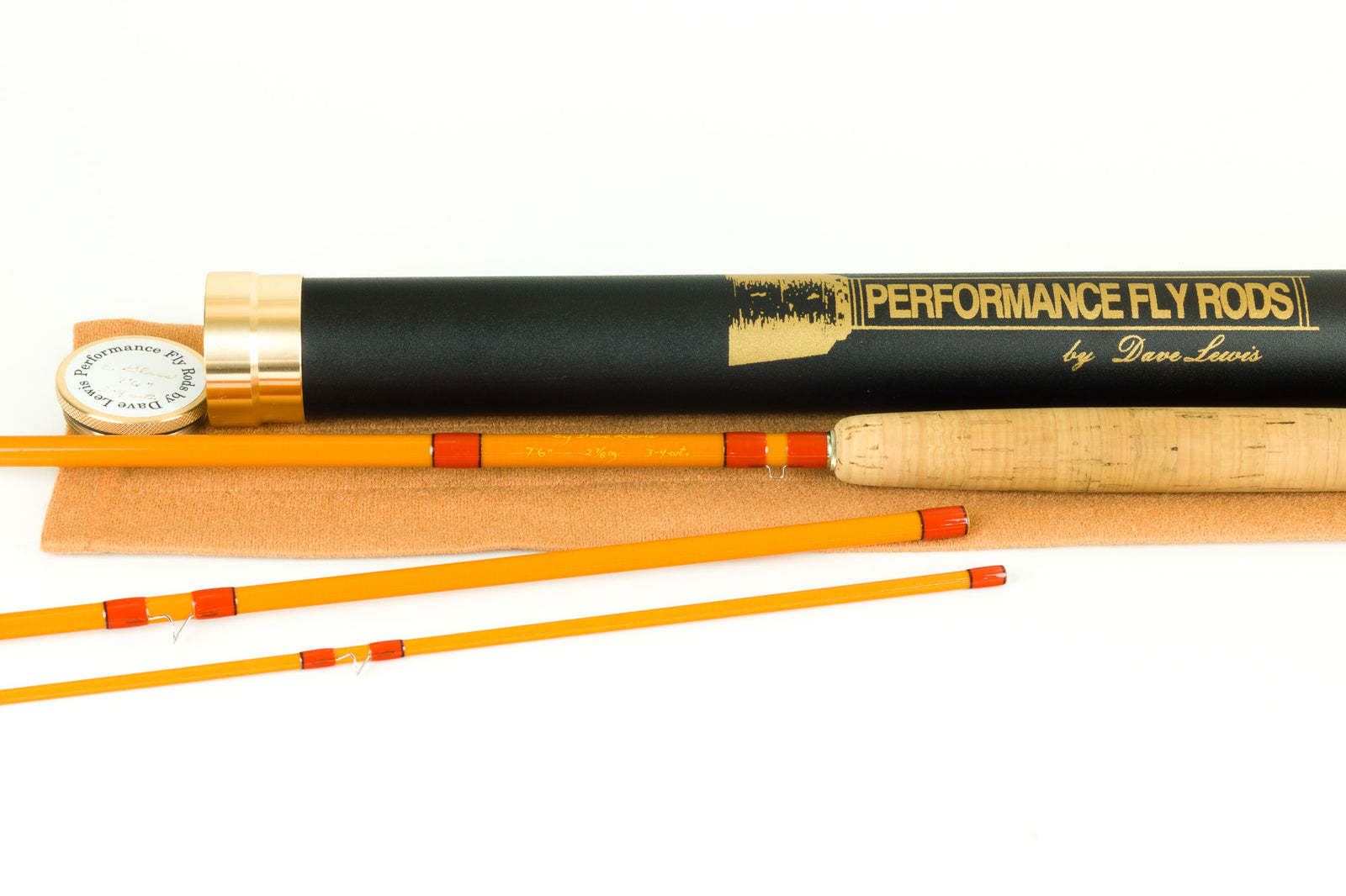 Lewis, Dave (Performance Fly Rods) - 7'6" 3/4wt  Presentation Grade Fiberglass Fly Rod