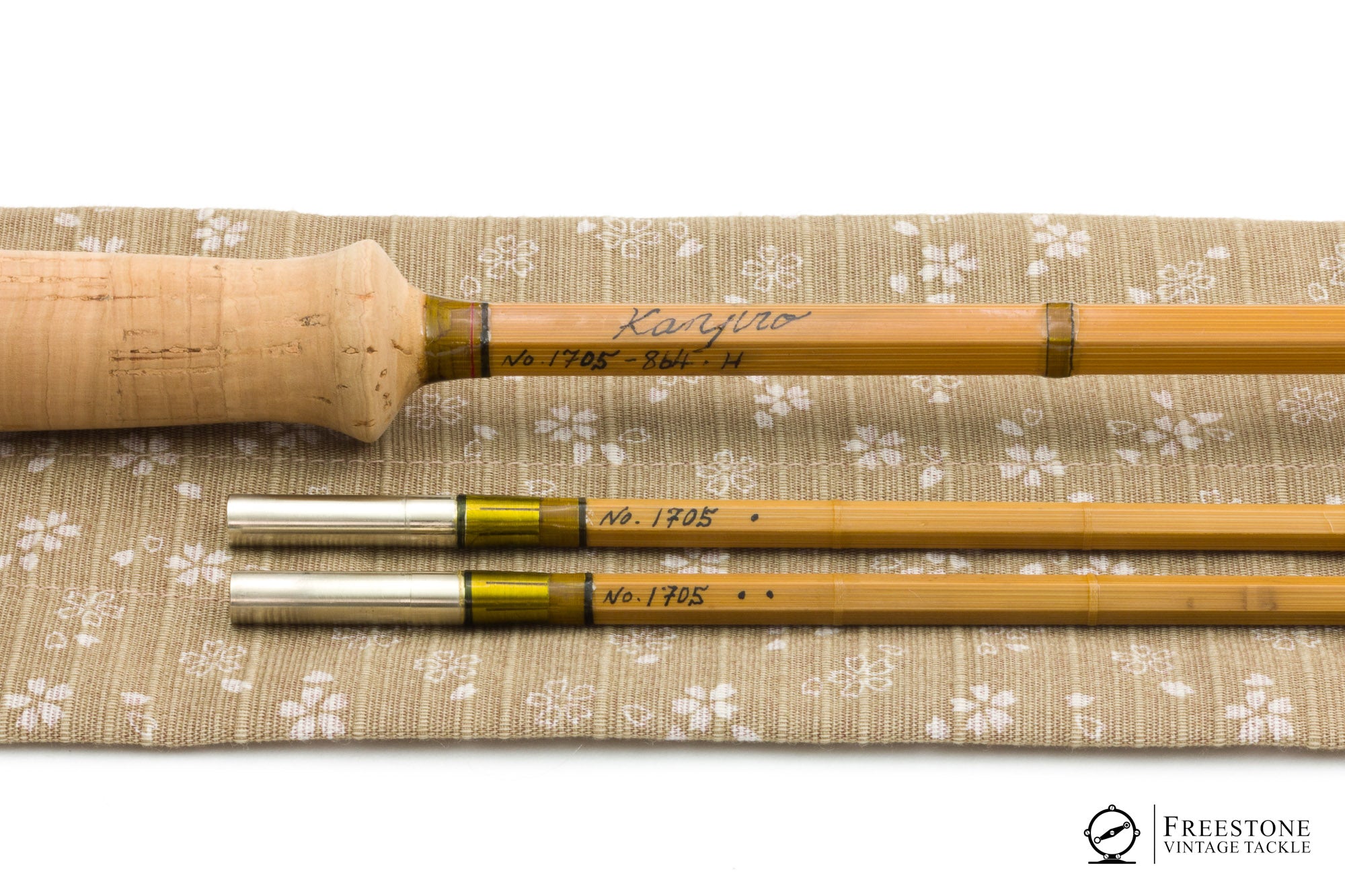 bamboo fly fishing rod neptune made in japan Nakao, Kanjiro - 8'6" 2/2 4wt Hollowbuilt Bamboo Rod