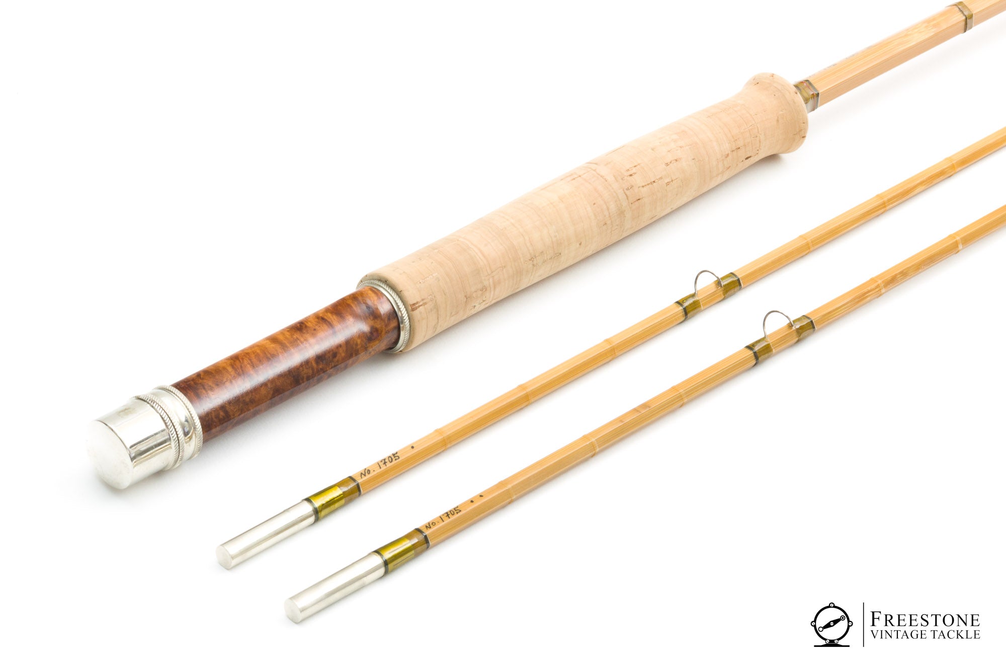 bamboo fly fishing rod neptune made in japan Nakao, Kanjiro - 8'6" 2/2 4wt Hollowbuilt Bamboo Rod