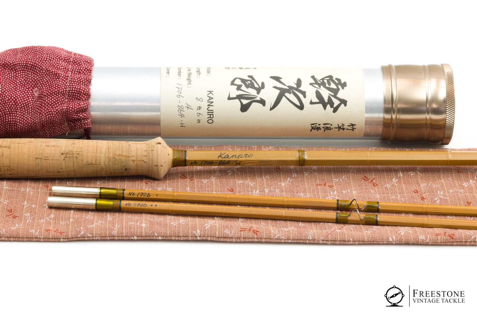 Nakao, Kanjiro - 8'6" 2/2 4wt Hollowbuilt Bamboo Rod