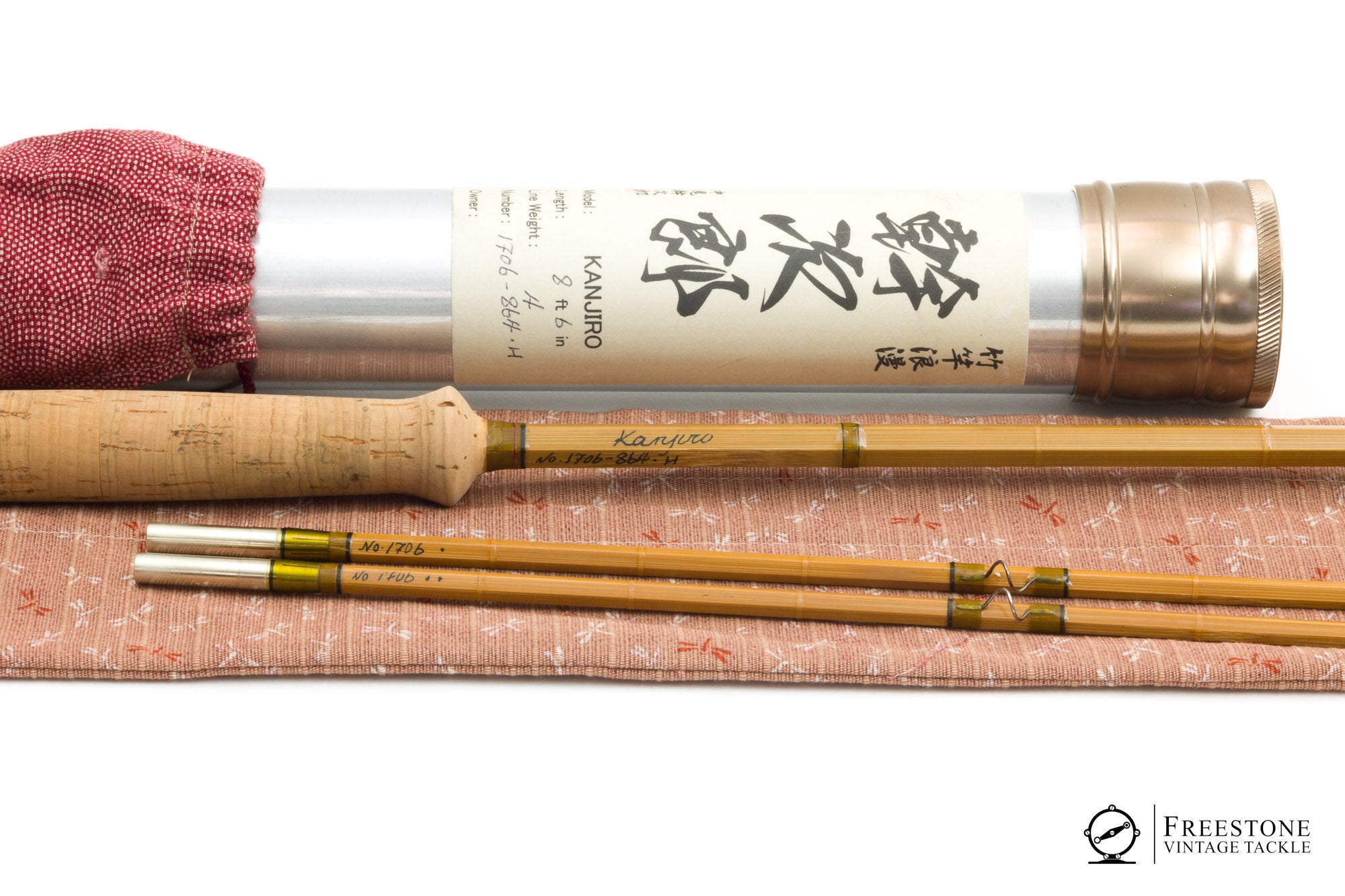 Nakao, Kanjiro - 8'6" 2/2 4wt Hollowbuilt Bamboo Rod