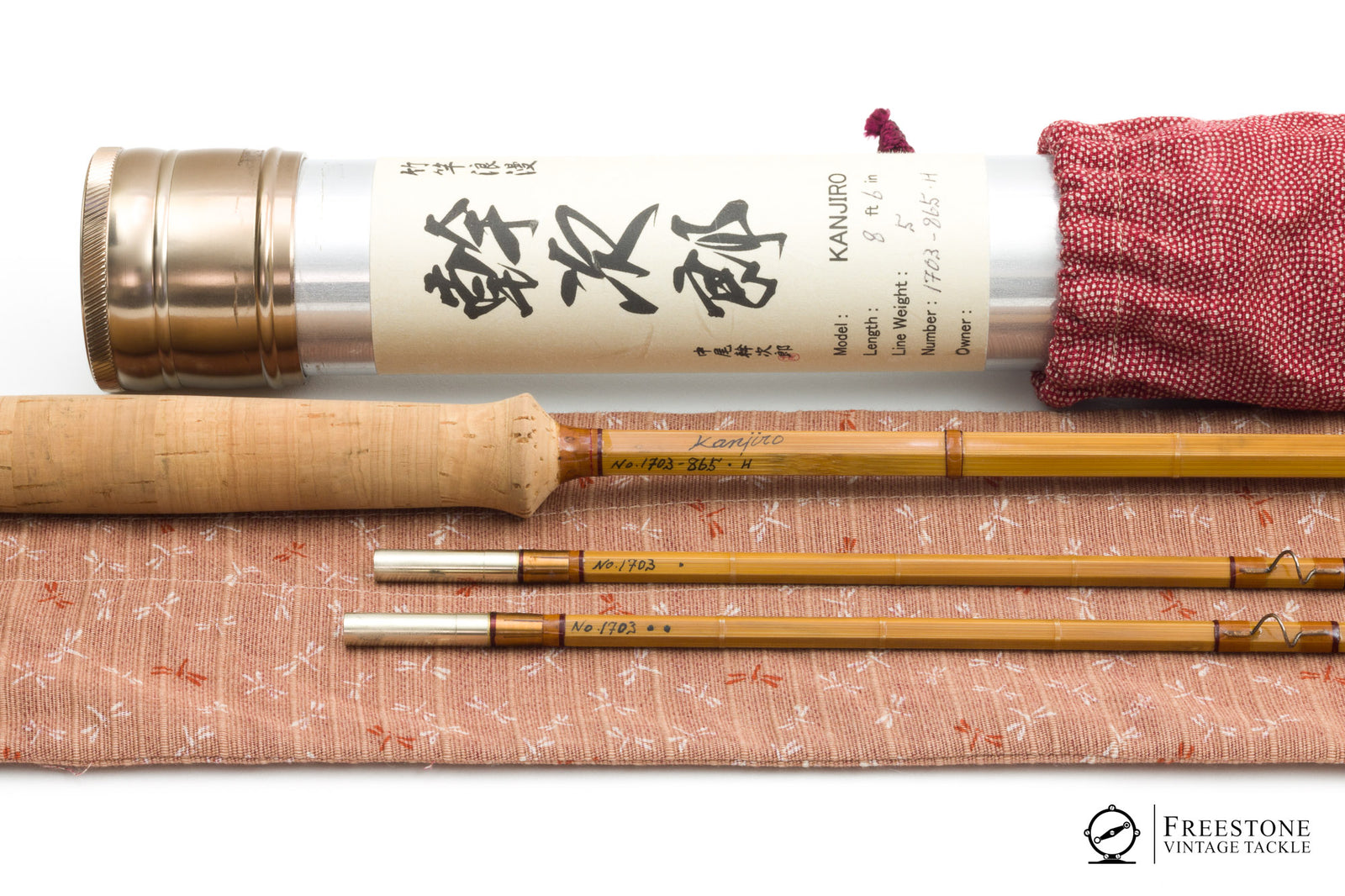 Nakao, Kanjiro - 8'6" 2/2 5wt Hollowbuilt Bamboo Rod