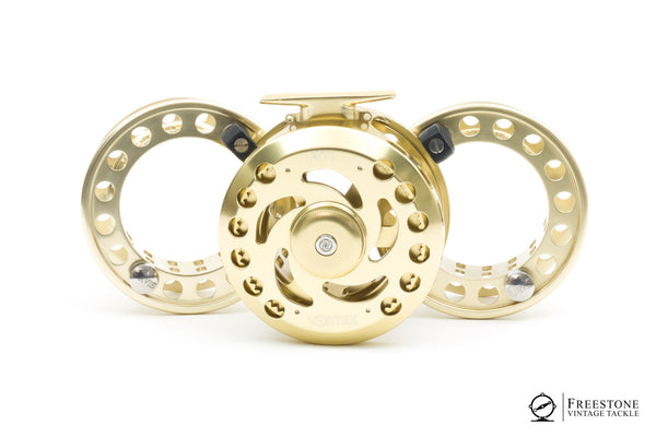 SOLD! – Orvis Vortex 5/6 – Gold – Fly Reel & Spare Spool – c/w