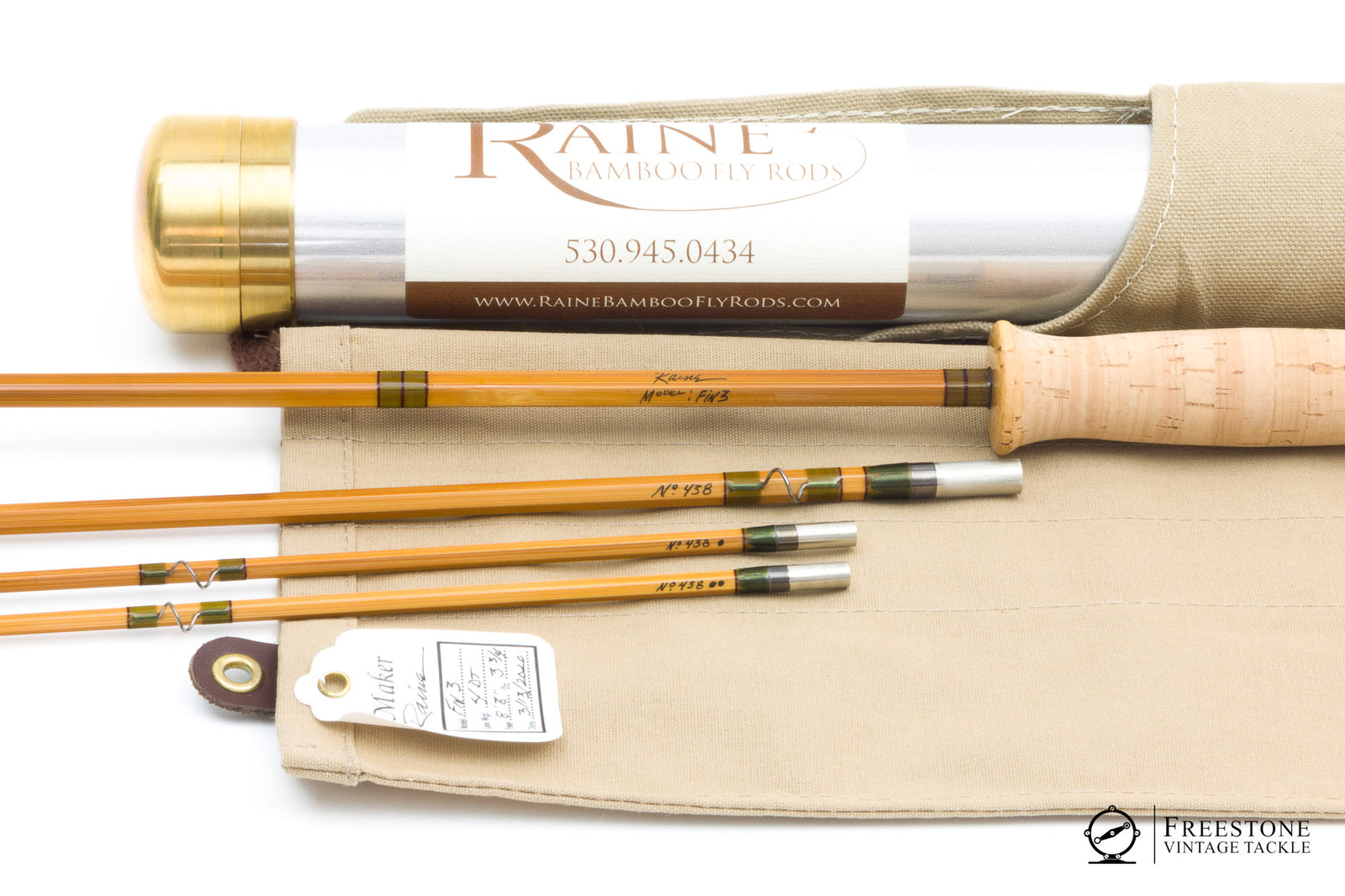 Raine, Chris - 8'3" 4wt, 3/2 "Fin 3" Bamboo Fly Rod