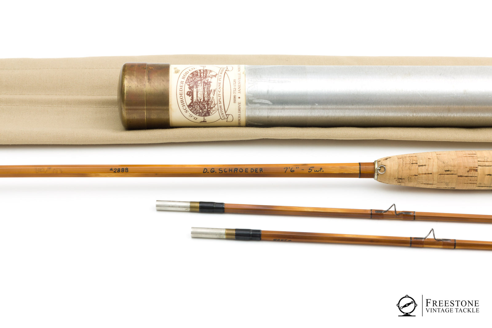 Schroeder, Don - 7'6" 5wt, 2/2 Bamboo Rod