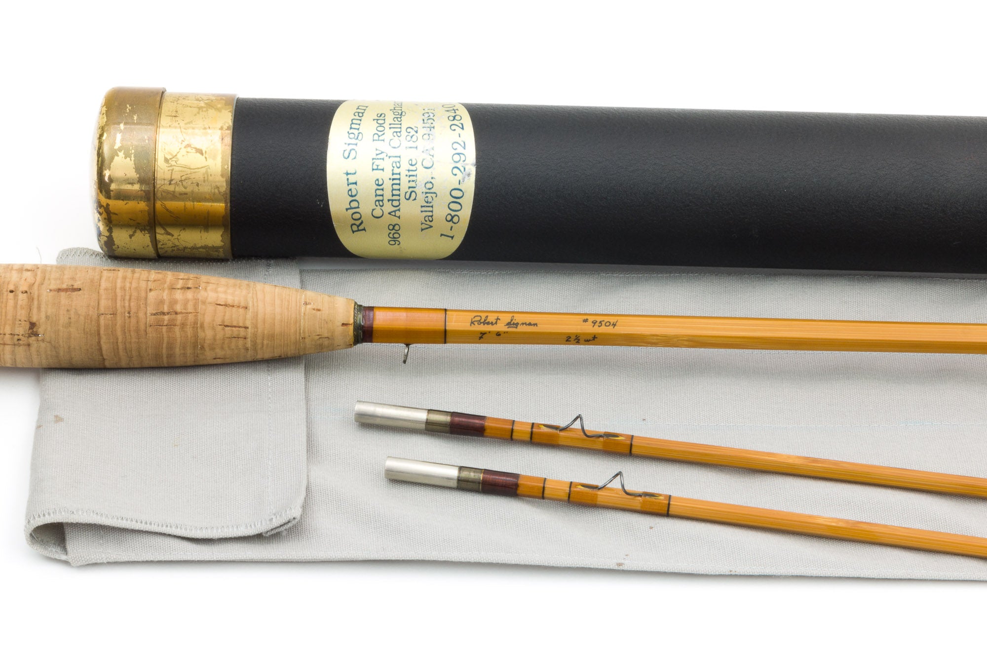 2 piece bamboo fly fishing rod wrapped Sigman, Robert - 7'6" 2/2, 2.5wt Bamboo Fly Rod