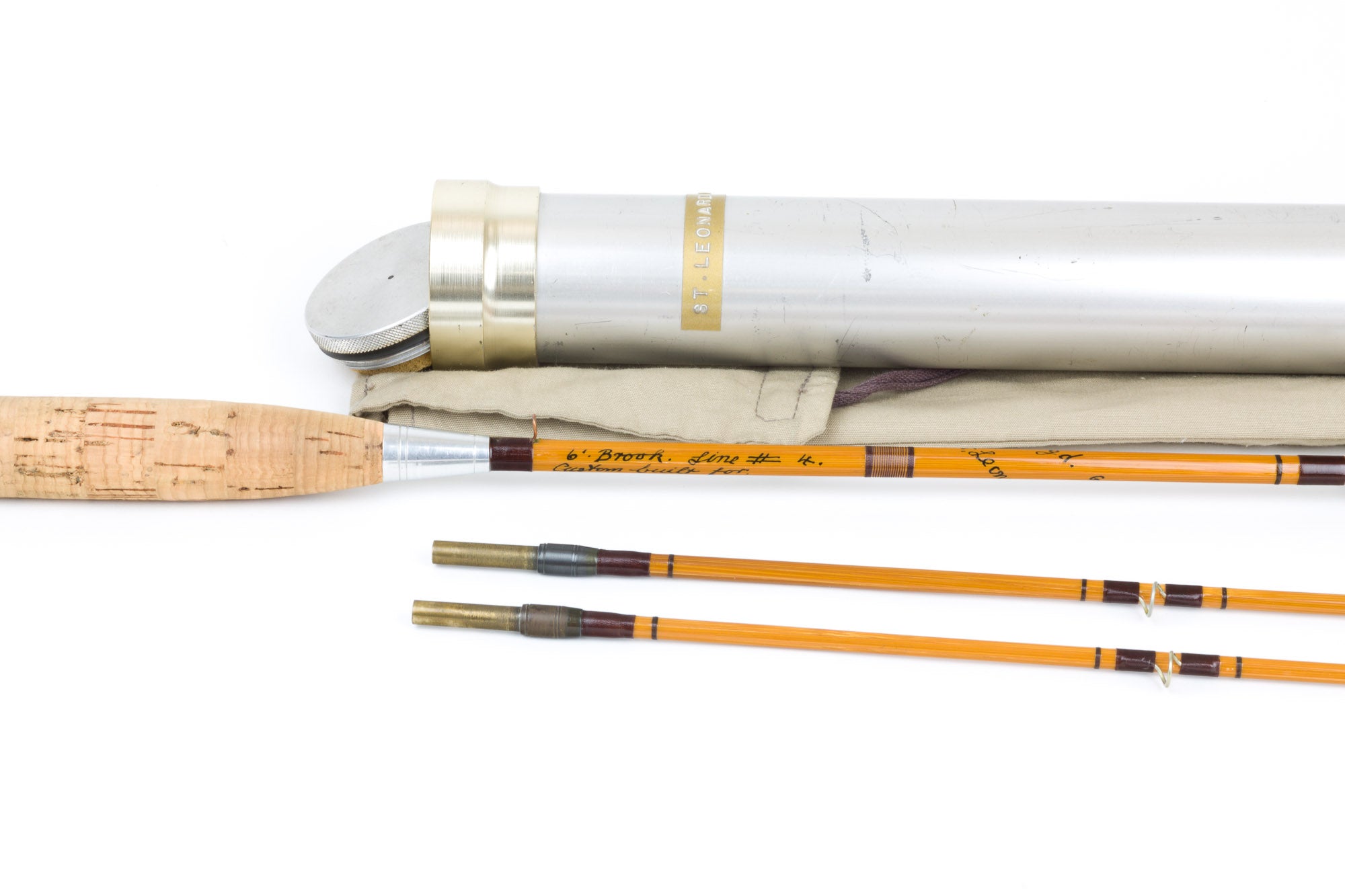 brook fly fishing rods St. Leonard Rod Co. - 6' 4wt 2/2 "Brook" Bamboo Fly Rod