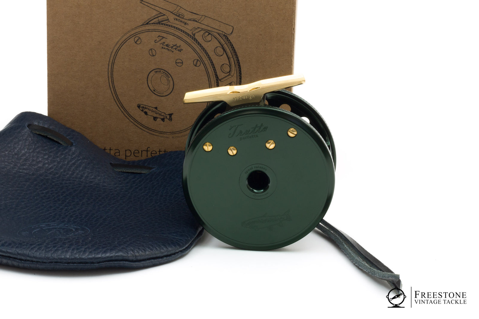VR Reels - Trutta Perfetta 3" Aluminum Fly Reel - Olive/Brass