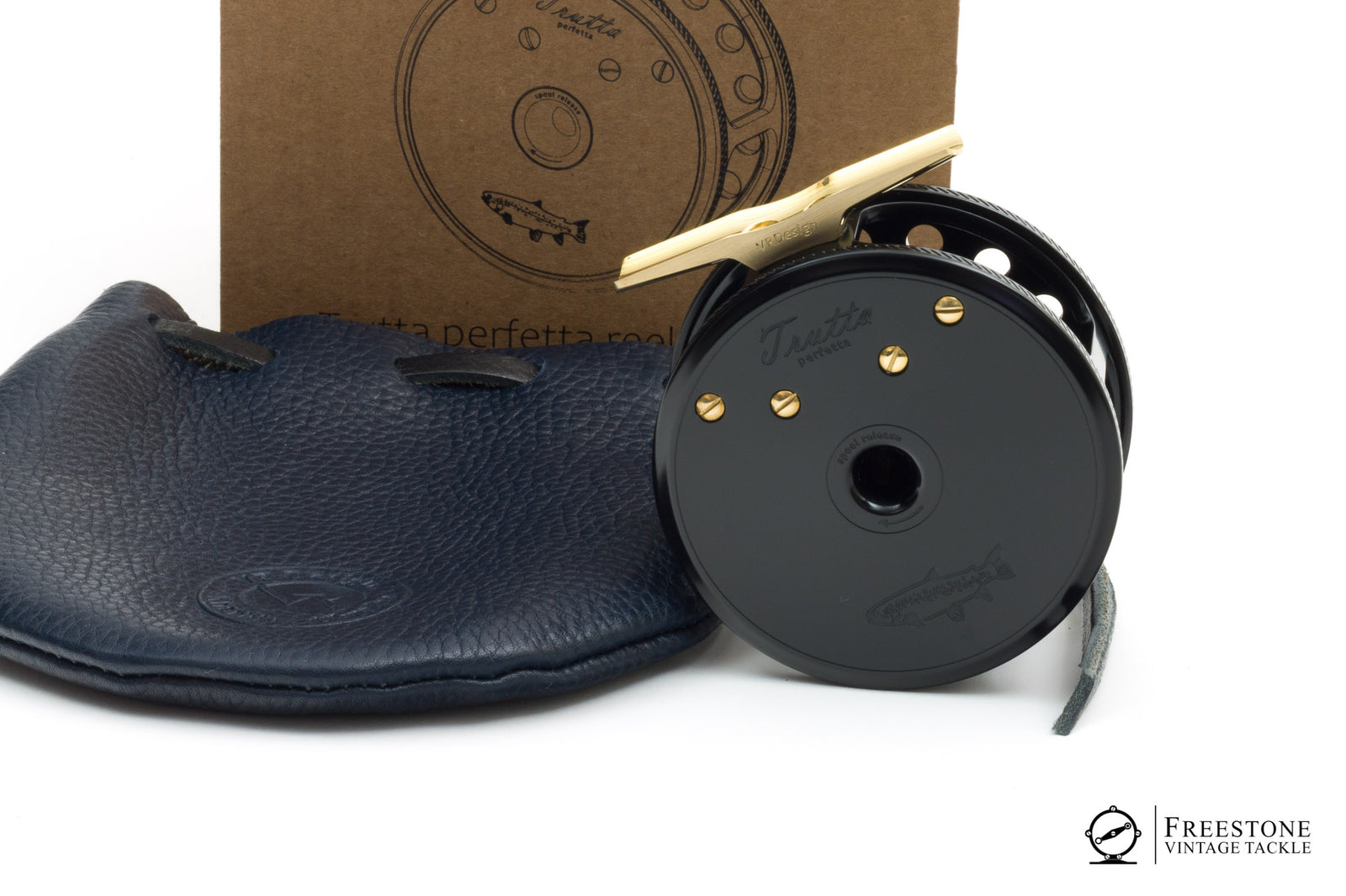 VR Reels - Trutta Perfetta 3" Aluminum Fly Reel - Black & Brass